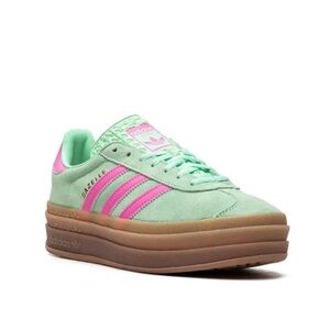 Adidas Gazelle Bold Suede Sneakers Pulse Mint Pink